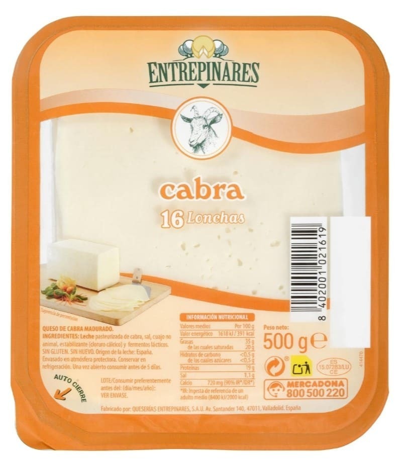 Queso de cabra en loncha Entrepinares