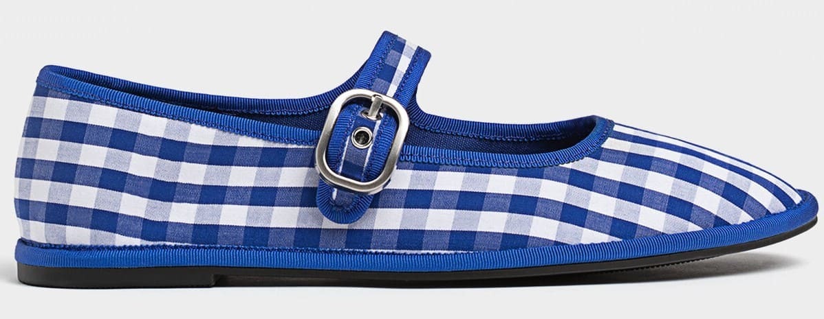 Merceditas con estampado de cuadros