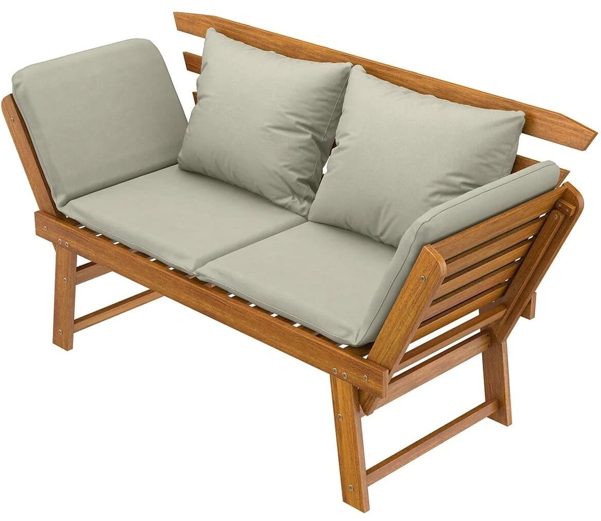 Banco de madera de acacia para jardín