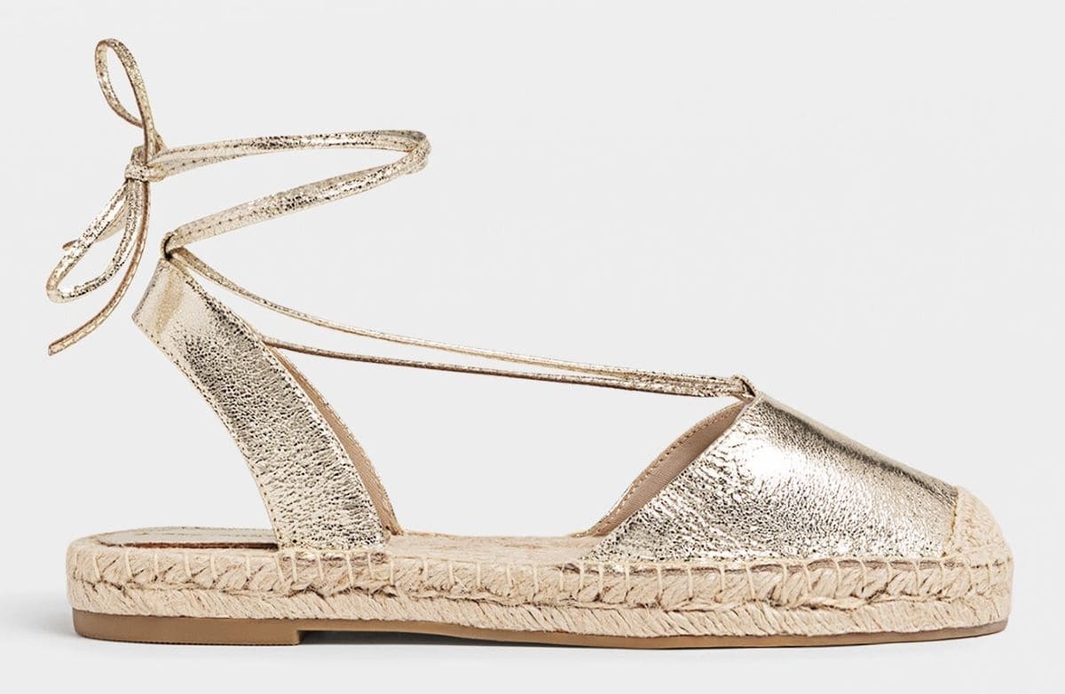 Alpargatas atadas metalizadas