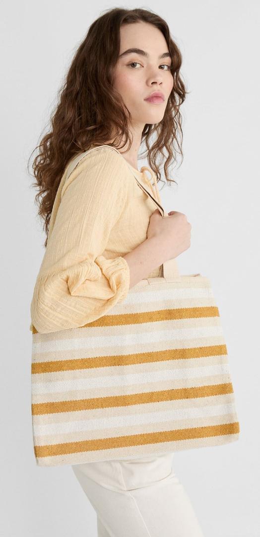 Bolso shopper de rayas