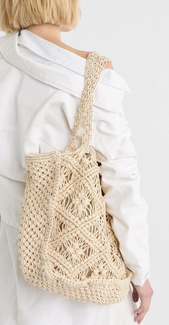 Bolso shopper tipo crochet