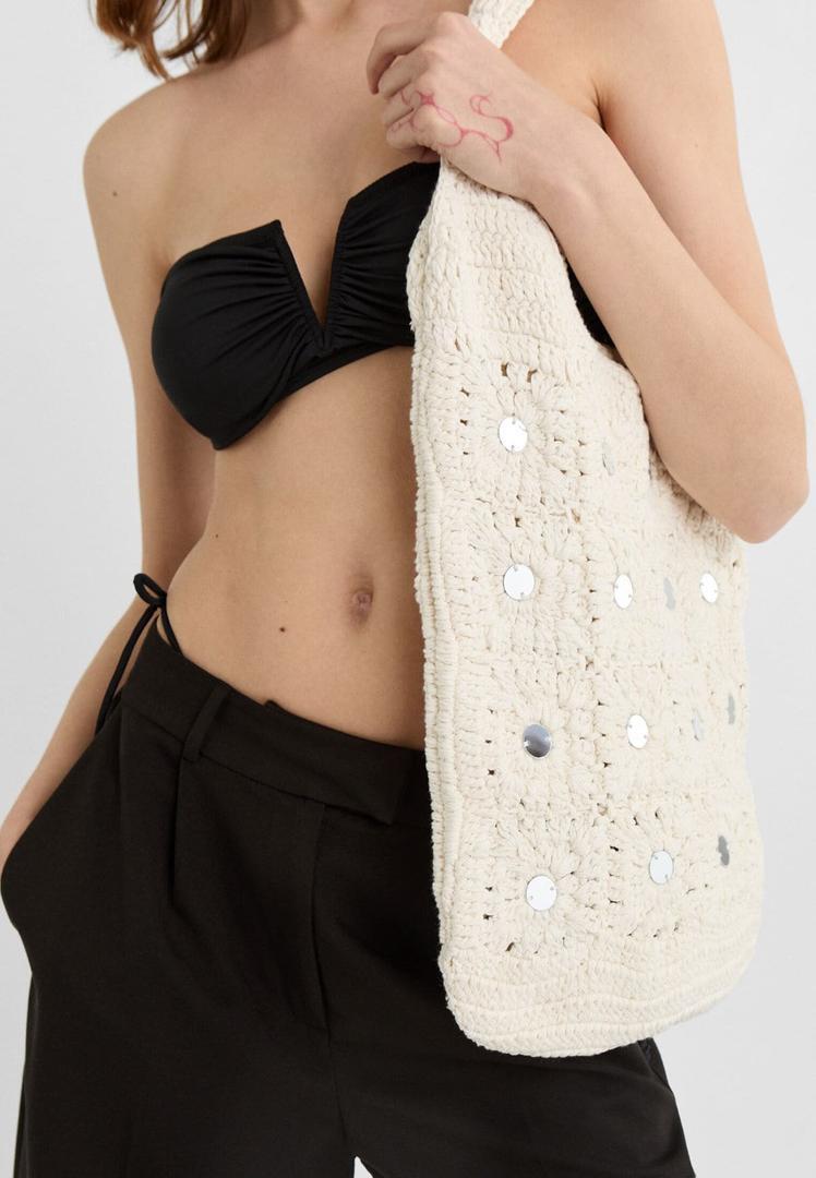 Shopper crochet con espejos
