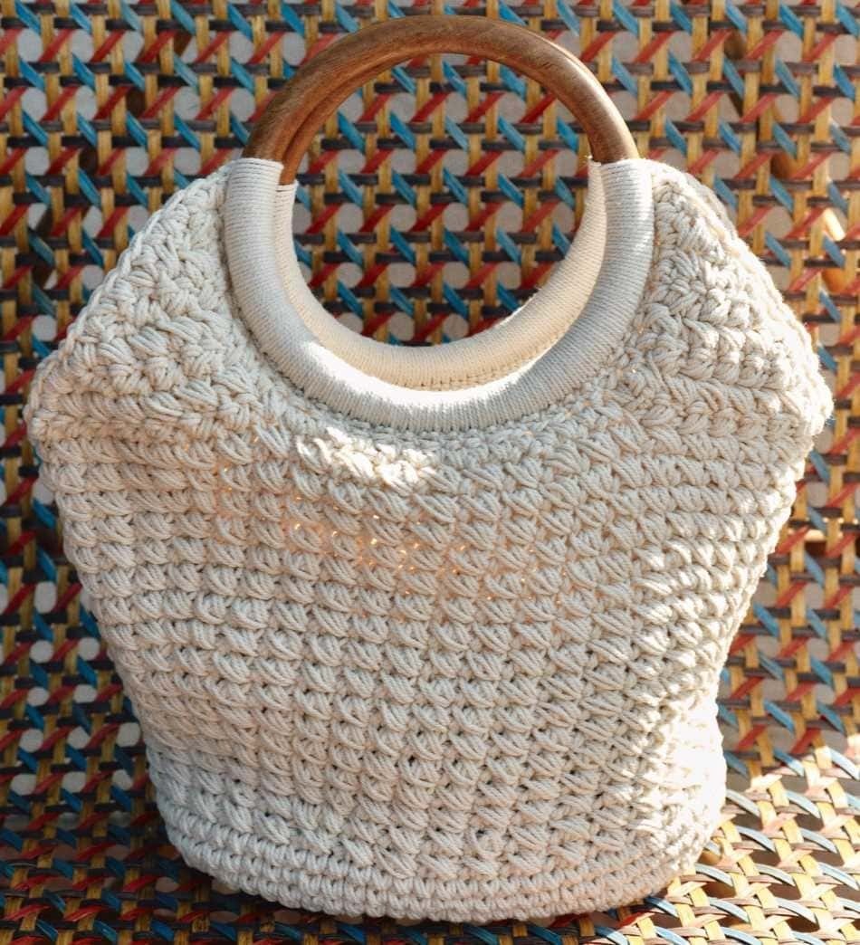 Bolso saca macramé de Zara