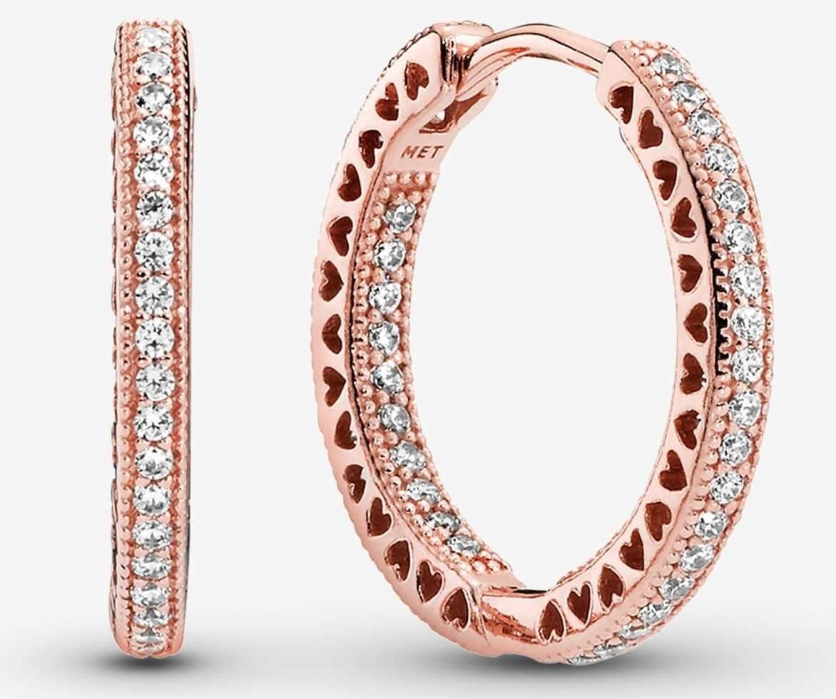 Pendientes de aro Corazones de Pandora