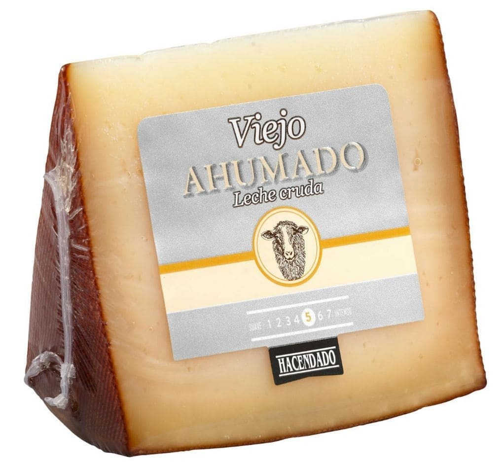 Queso viejo ahumado de oveja Hacendado