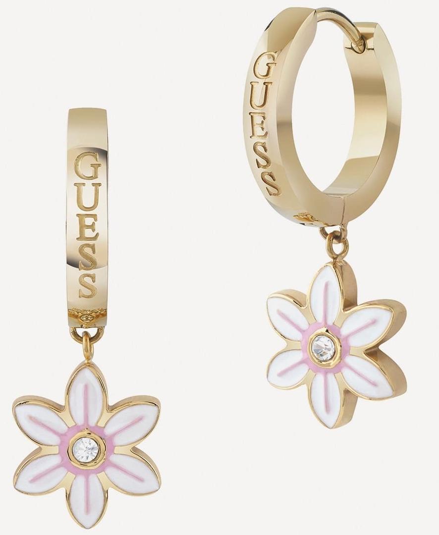 Pendientes white lotus de Guess