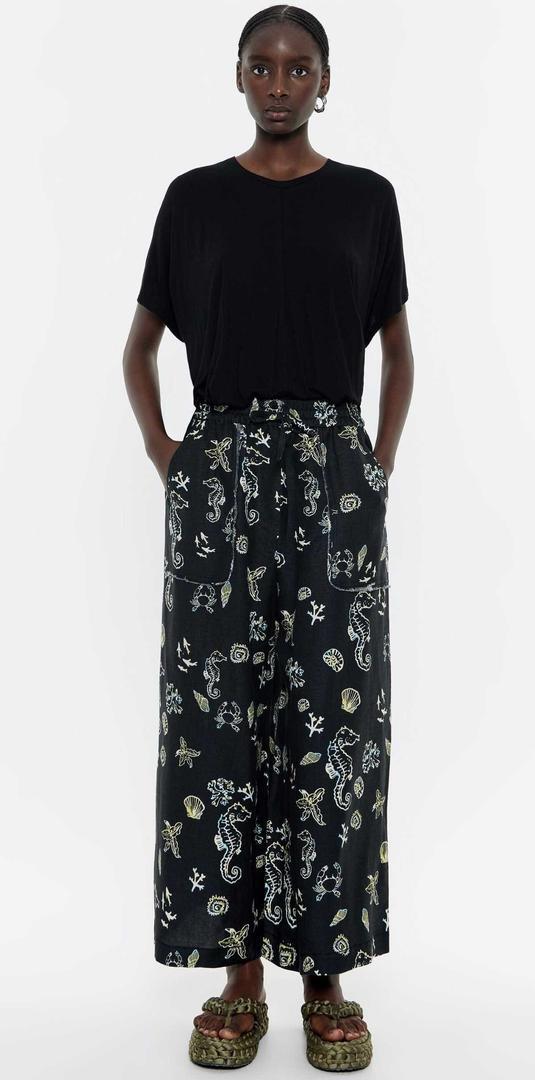 Pantalón jogger tobillero lino de Bimba y Lola