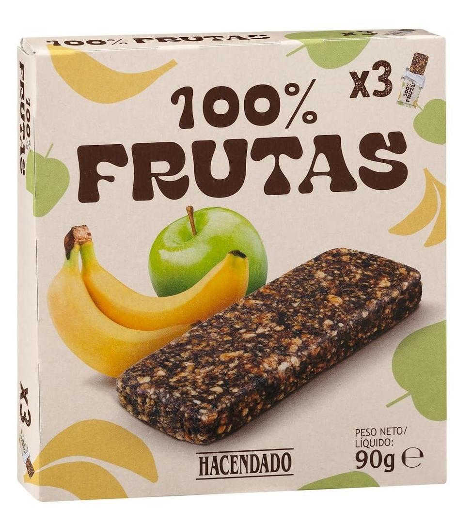Barritas 100 fruta de manzana y plátano