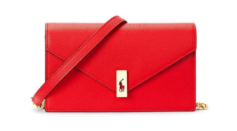 Bolso de mano de piel con detalle Polo Ralph Laurent