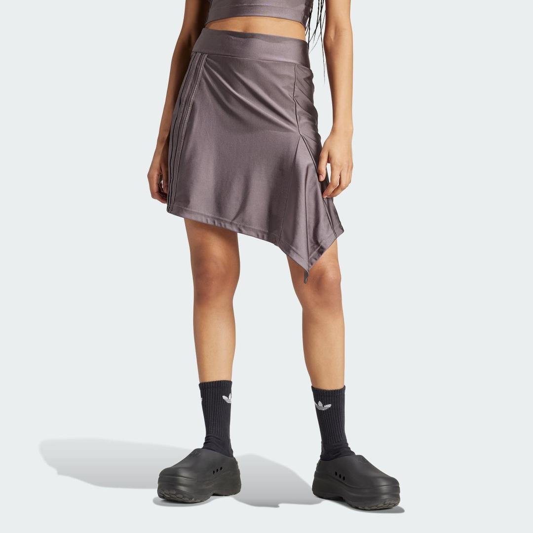 Falda satinada con cintura de talle alto y detalle asimétrico de Adidas