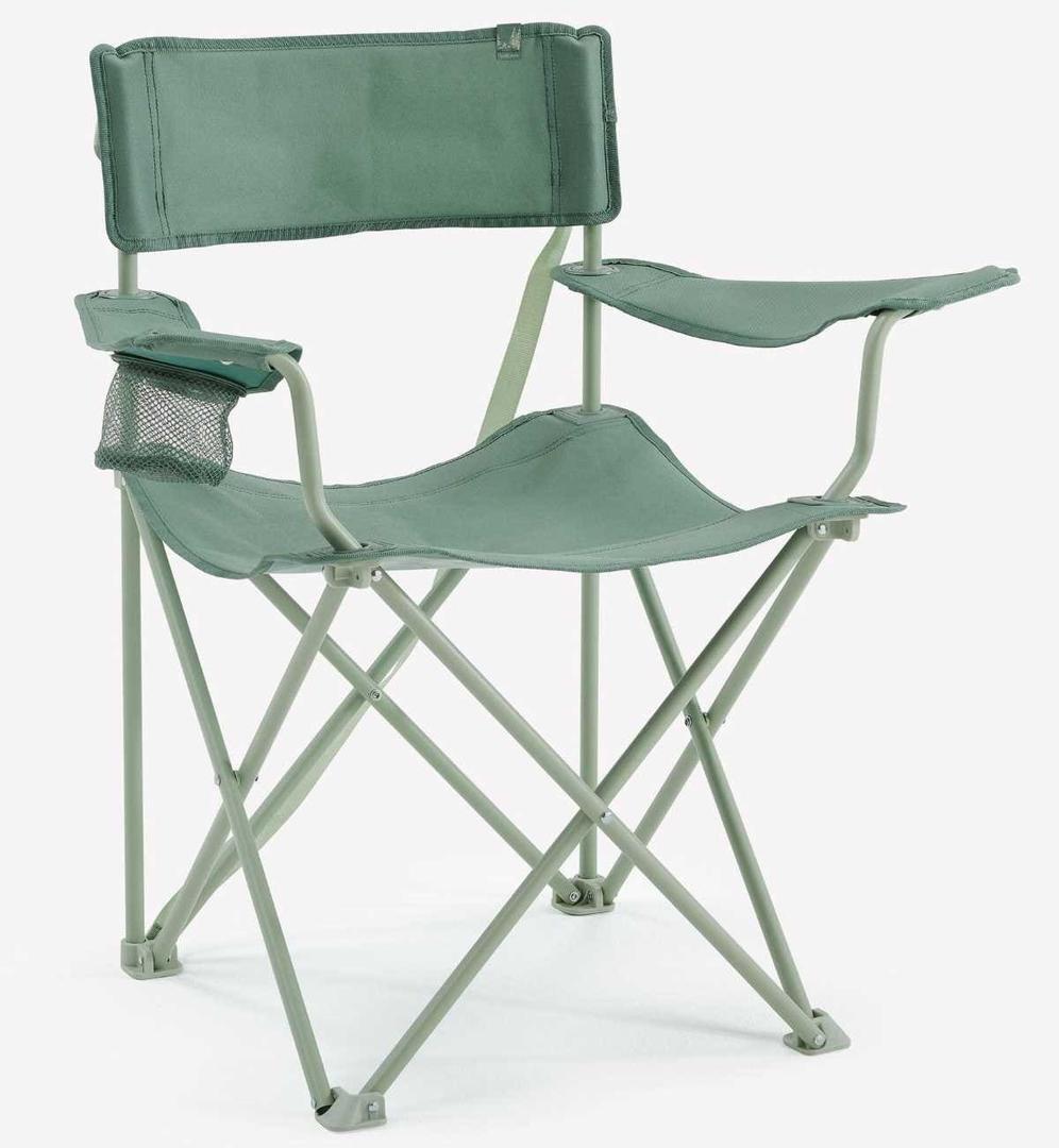 Silla plegable de camping con reposabrazos Quechua Basic de Decathlon