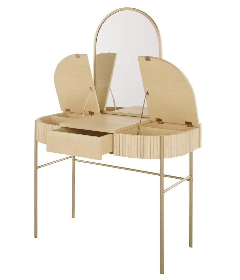 Tocador con 2 puertas trampilla y 1 cajón