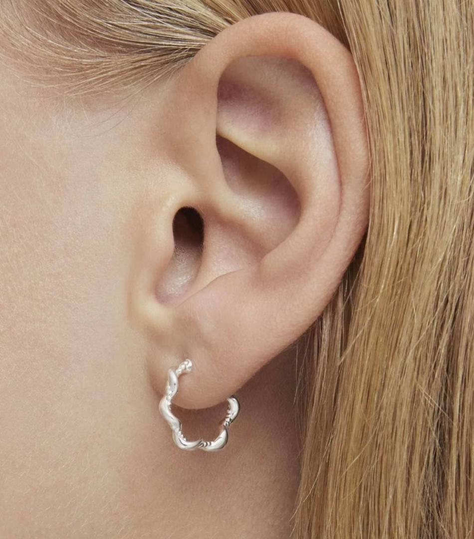 Pendientes de aro de plata 10 mm Twisted de TOUS