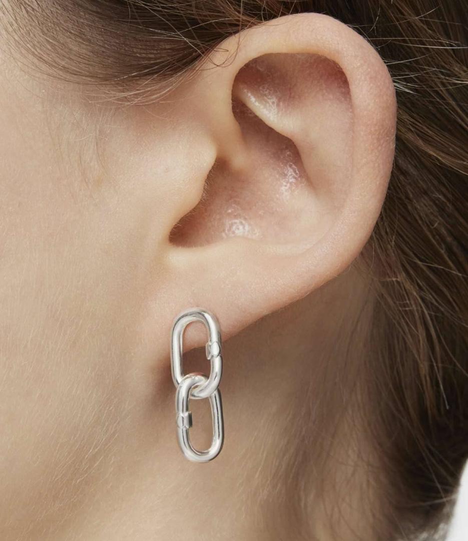 Pendientes pequeños de plata Hold Oval TOUS