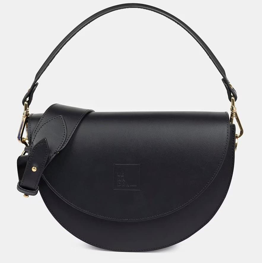 Bandolera multiposición de piel tipo saddle Leandra