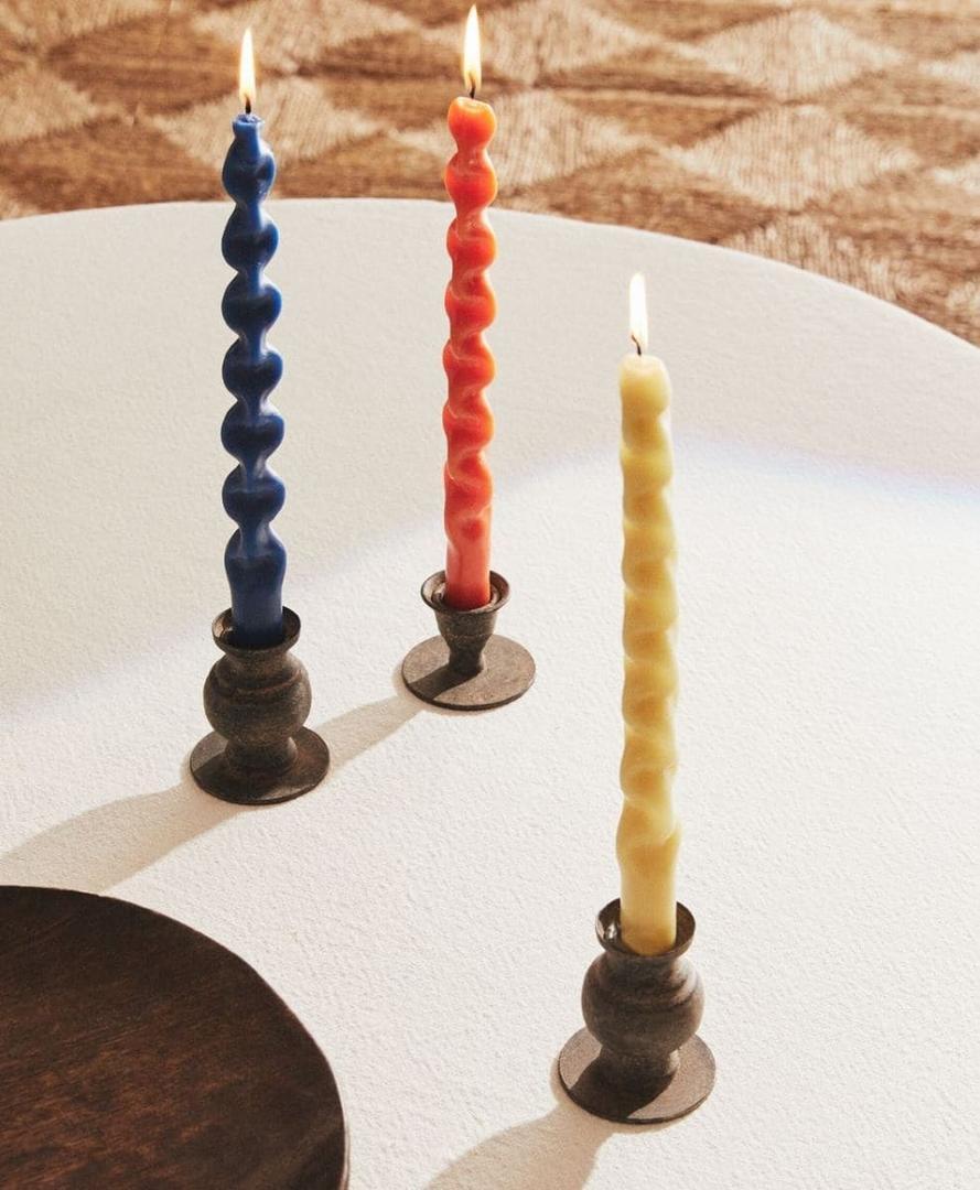 Pack velas decorativas espiral multicolor