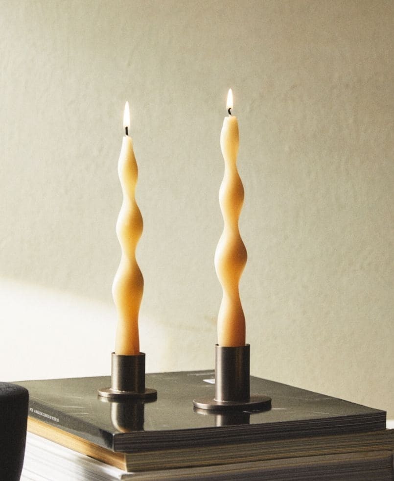 Velas decorativas espiral