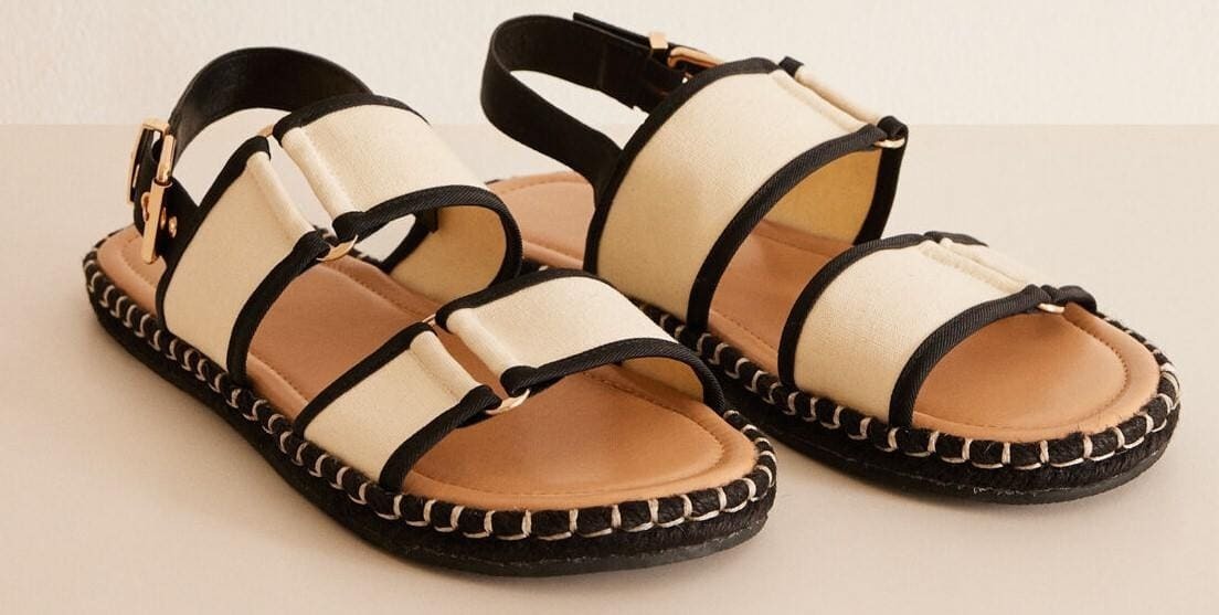 Sandalias planas tiras cruzadas arena de Women'secret