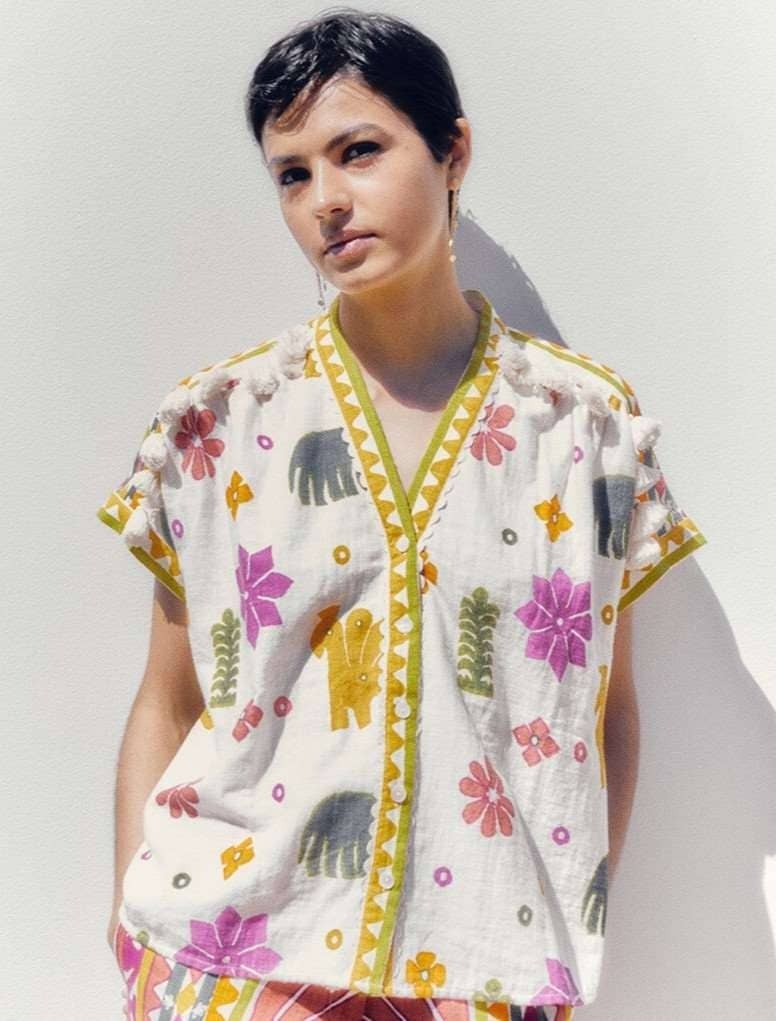 Sfera Top estampado elefantes de El Corte Inglés