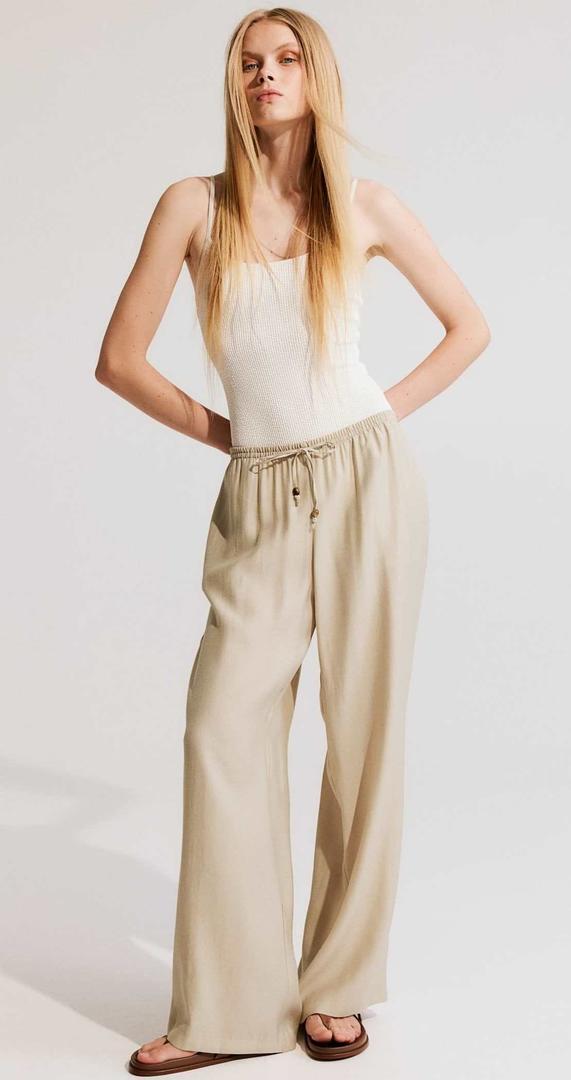 Pantalón amplio sin cierre y cordón ajustable de H&M