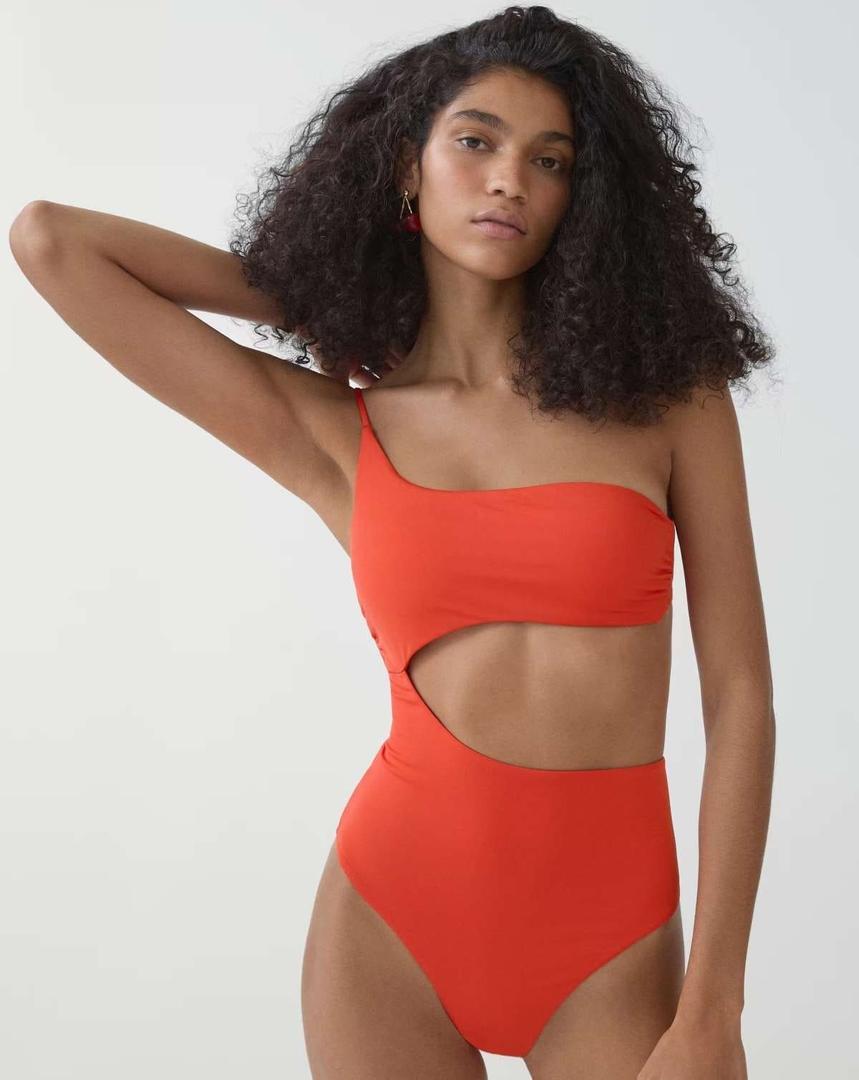 Bañador asimétrico abertura de Mango