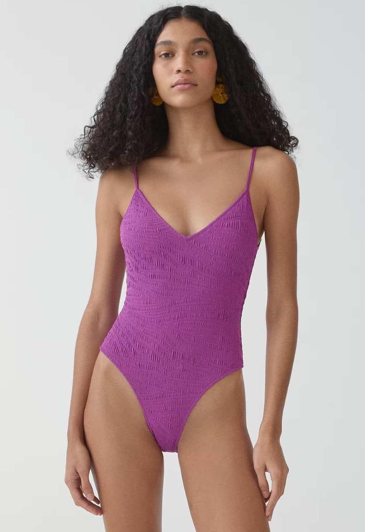 Bañador textura tirantes ajustables de Mango