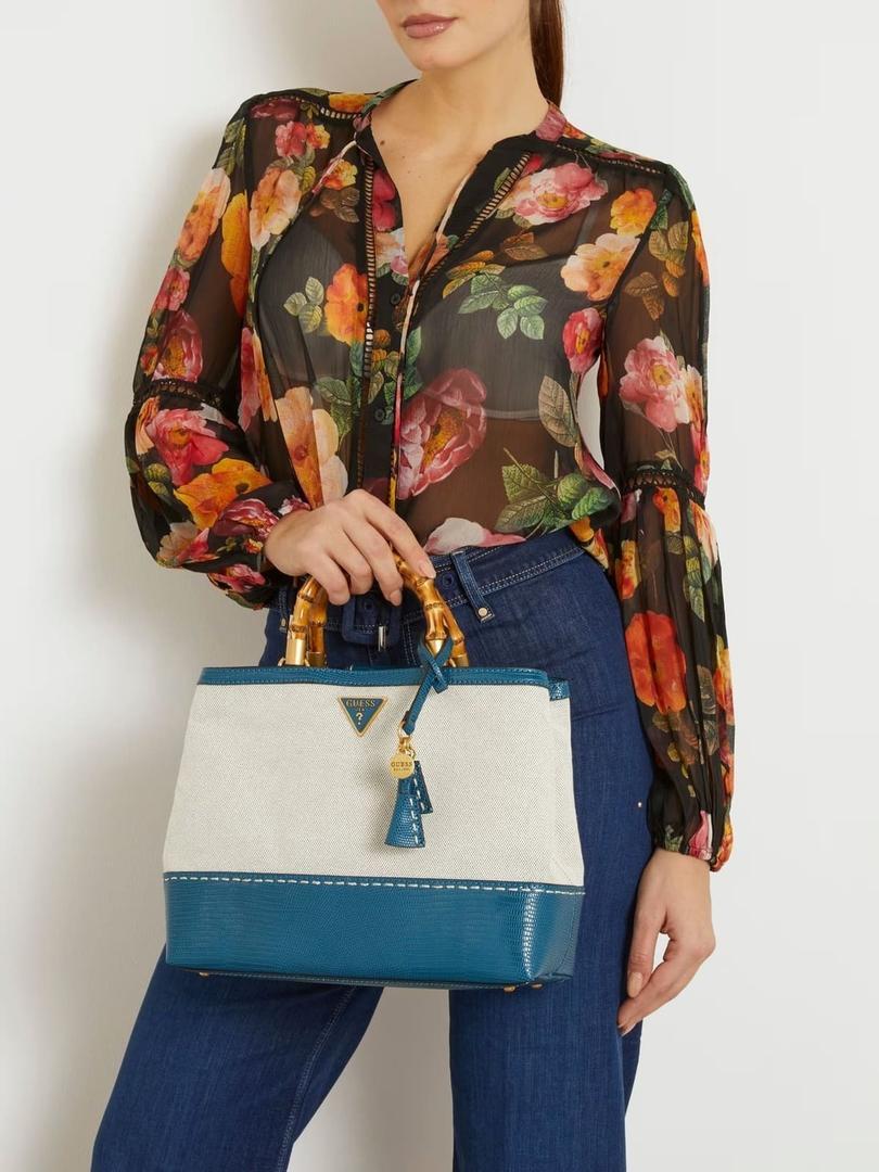 El nuevo bolso de mano zabry con detalles de estampado cocodrilo de Guess