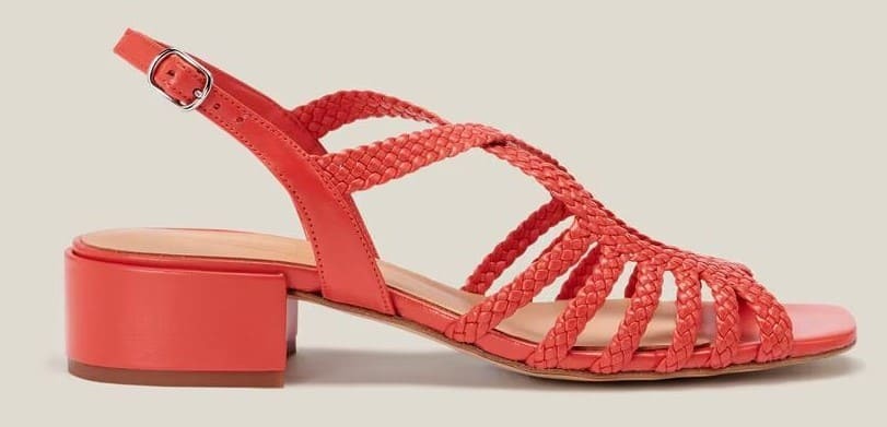 Sandalias de tacón Racó de piel trenzada Naguisa