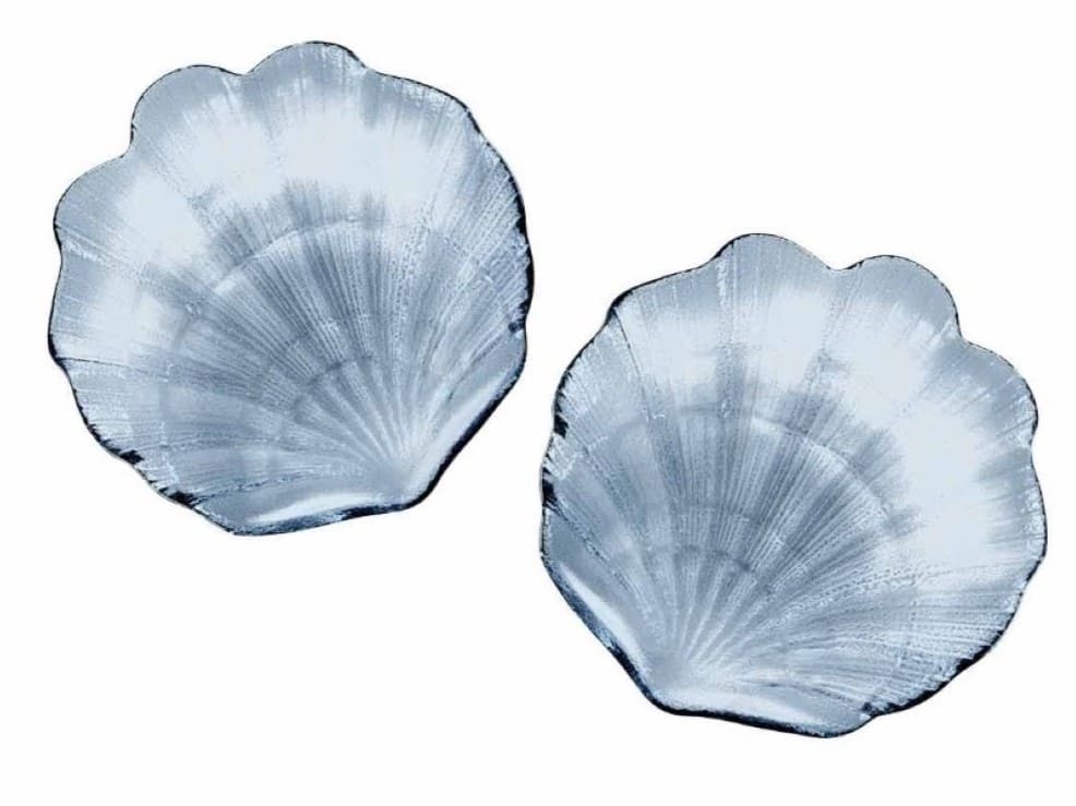 Set de 2 platillos con forma de concha
