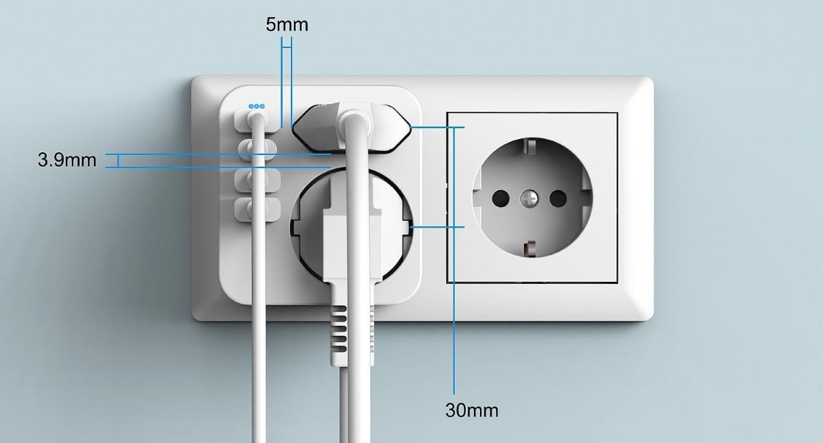Adaptador de enchufe Acabuma de Amazon