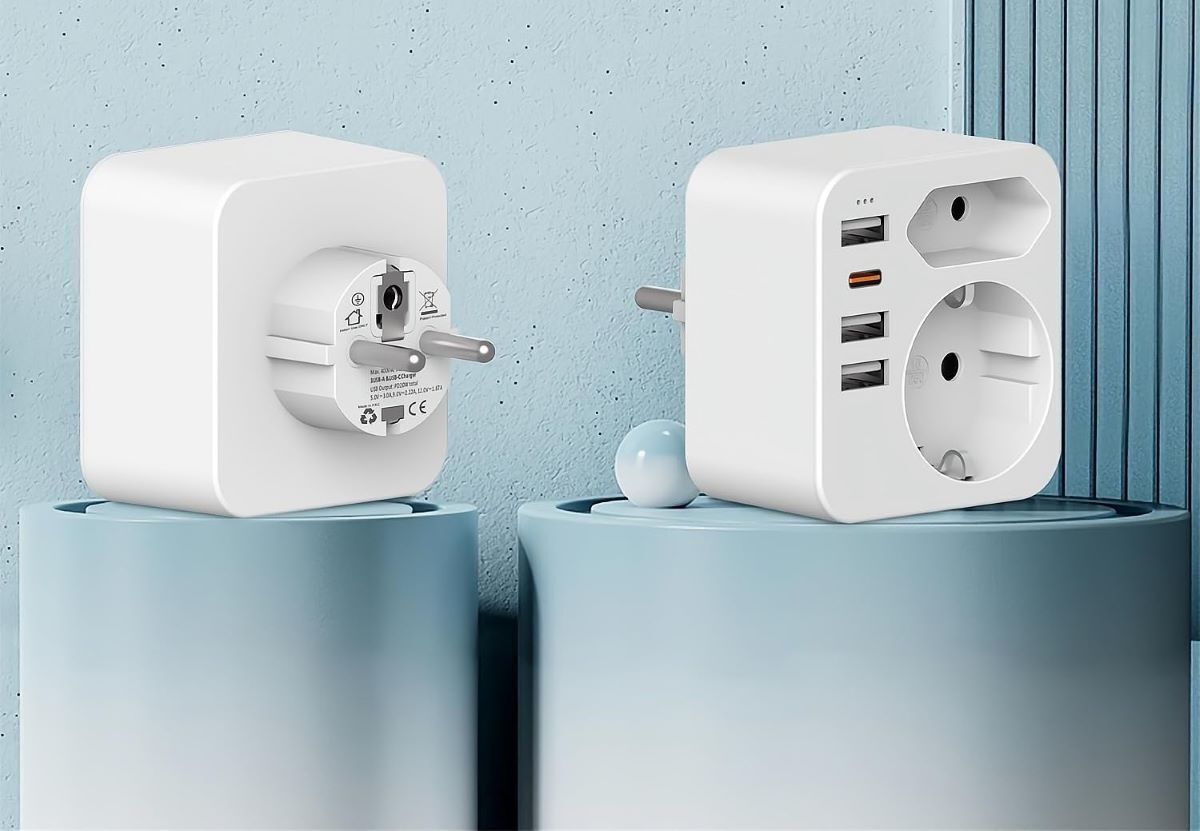 Adaptador de enchufe 6 en 1 Acabuma de Amazon