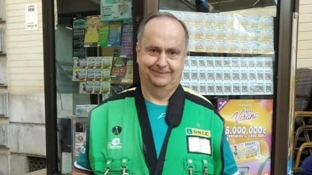 El vendedor de la ONCE Eugenio Rodríguez
