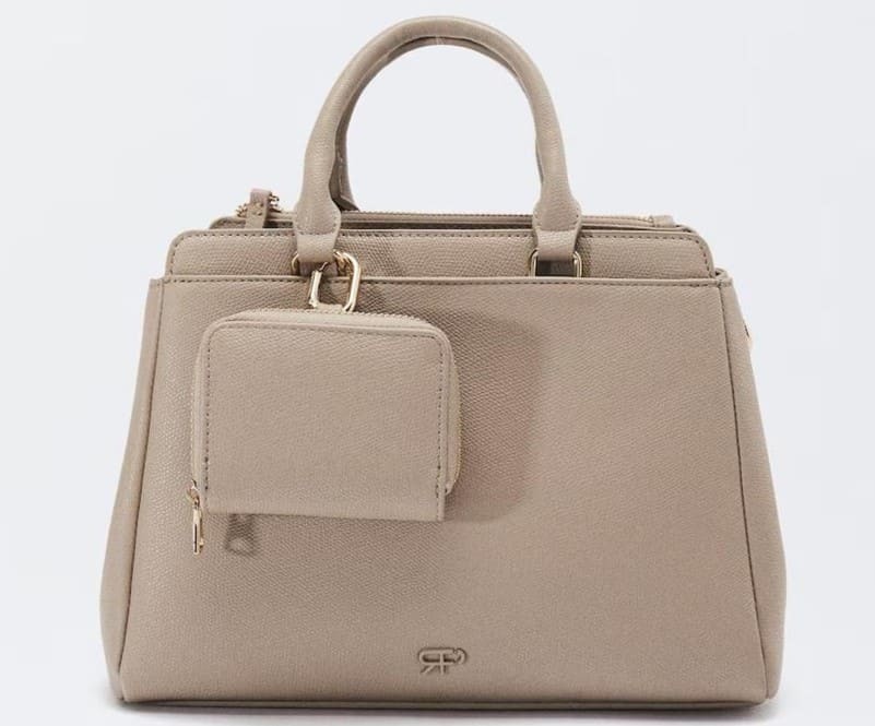 Bolso de mano estilo tote con monedero extraíble