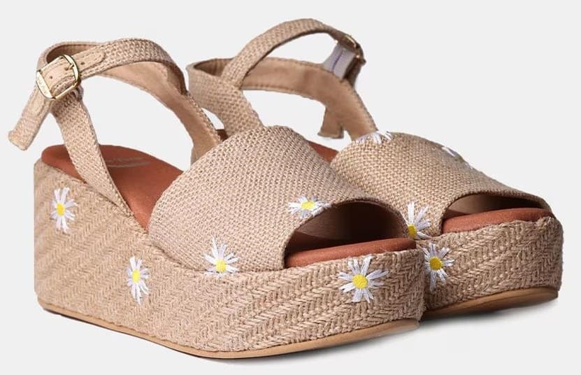 Sandalias Seúl en yute con plataforma y cuña