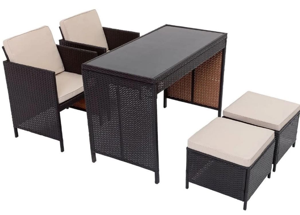 Conjunto de muebles de jardín 5 piezas
