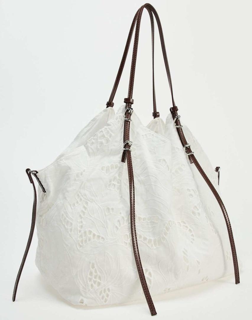 Bolso shopper bordado de Zara