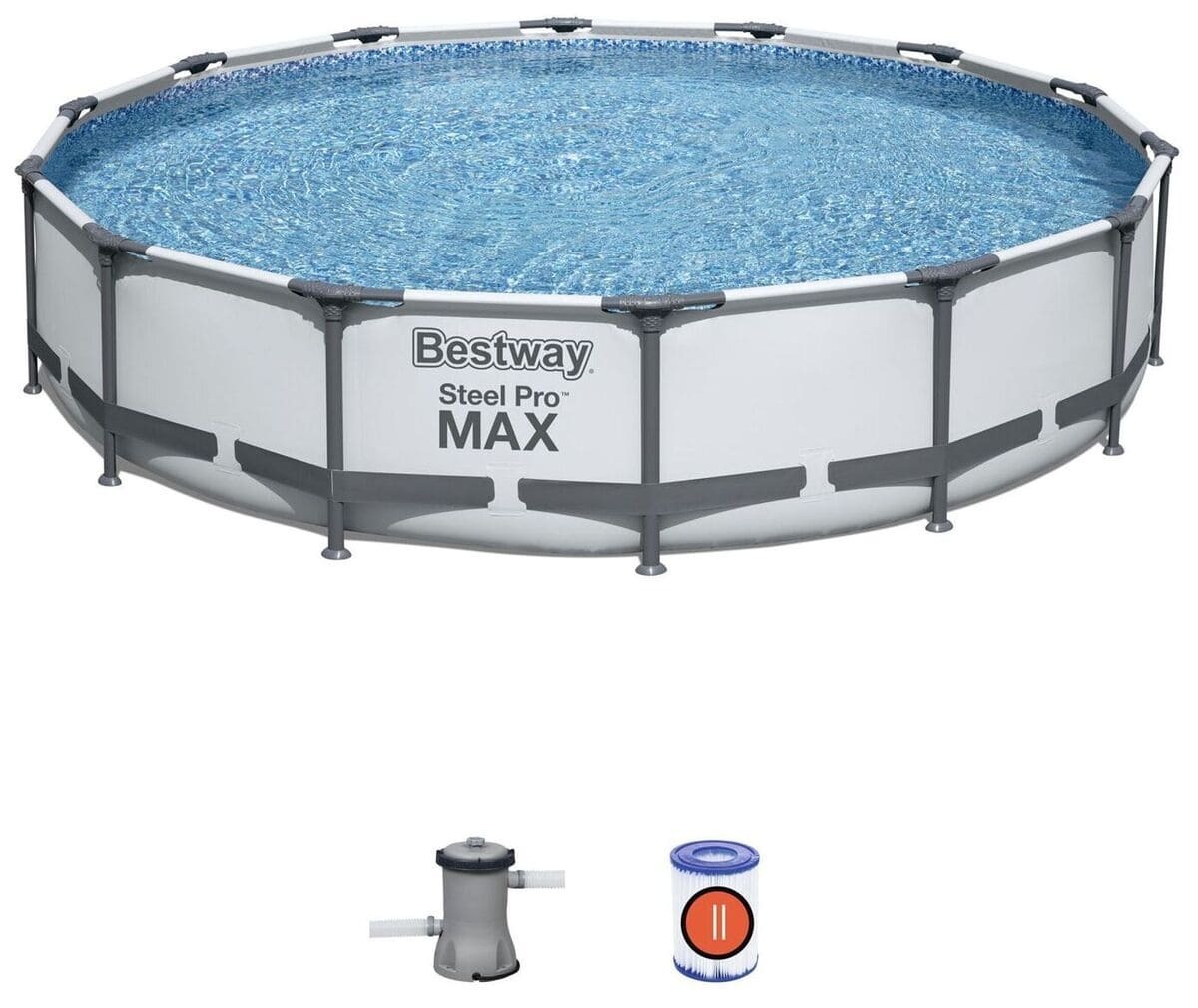 La piscina desmontable tubular Bestway Steel Pro Max con depuradora de cartucho en Carrefour