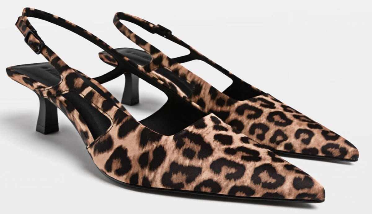 Zapatos Kitten con print de leopardo