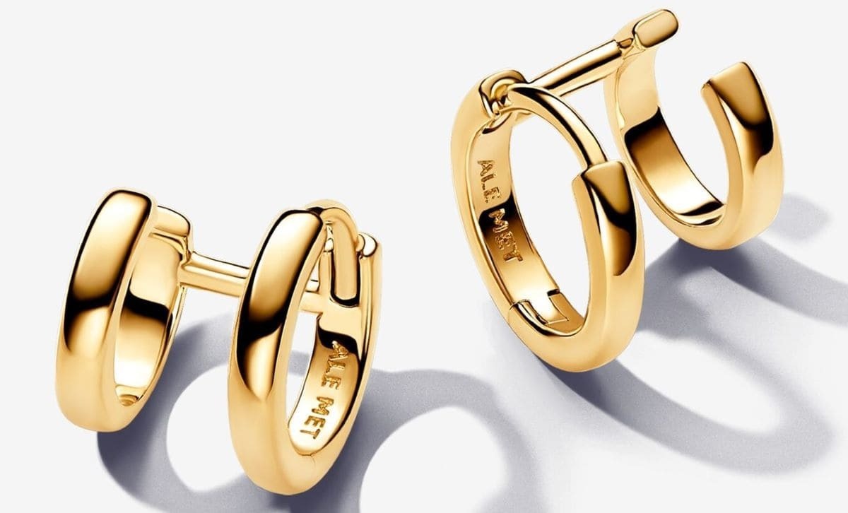 Pendientes de Aro Abrazo Doble de Pandora