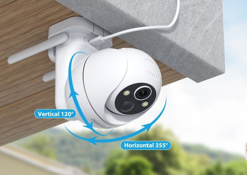 Cámara de seguridad con panel solar YESKAMO 2K de Amazon