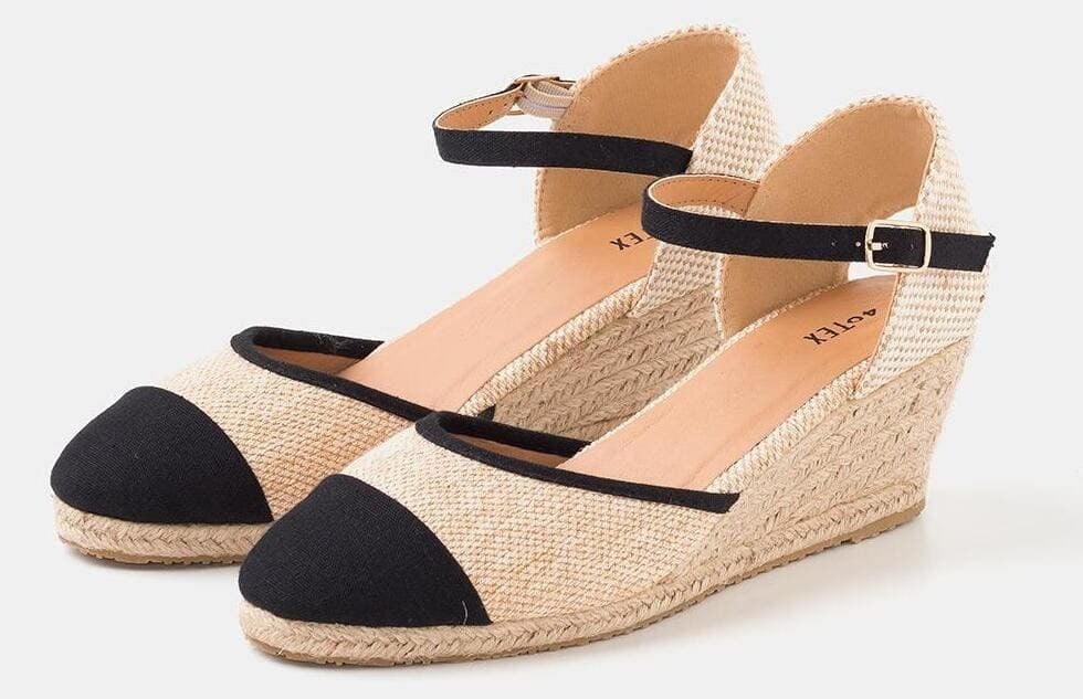 Las sandalias de yute con cierre de hebilla sostenibles para mujer TEX de Carrefour