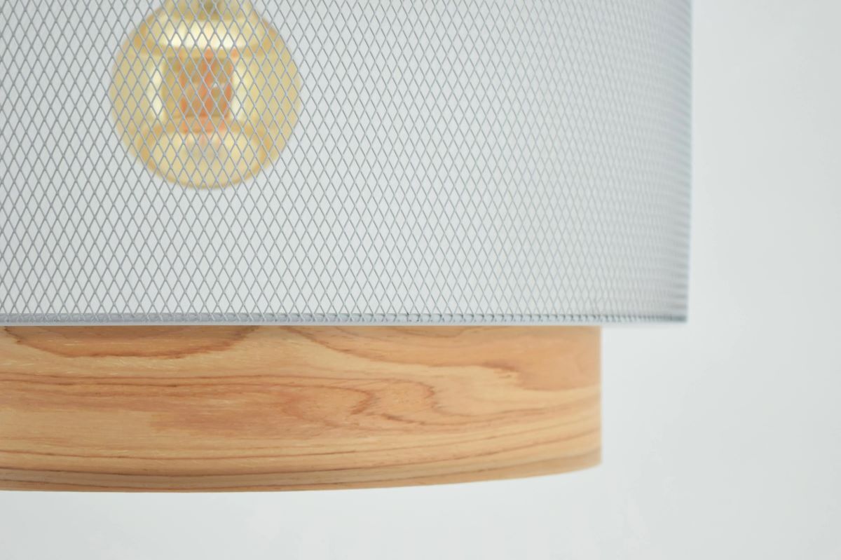 Lámpara de techo de diseño circular y efecto madera modelo Taiga de Leroy Merlin