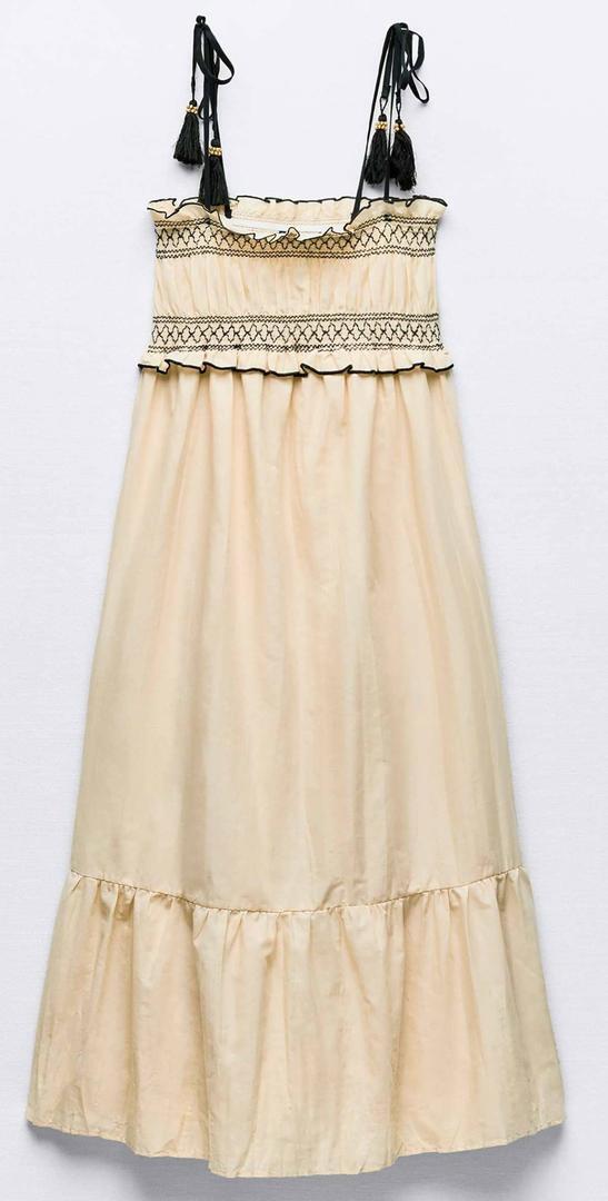 Vestido midi cuerpo elástico de Zara