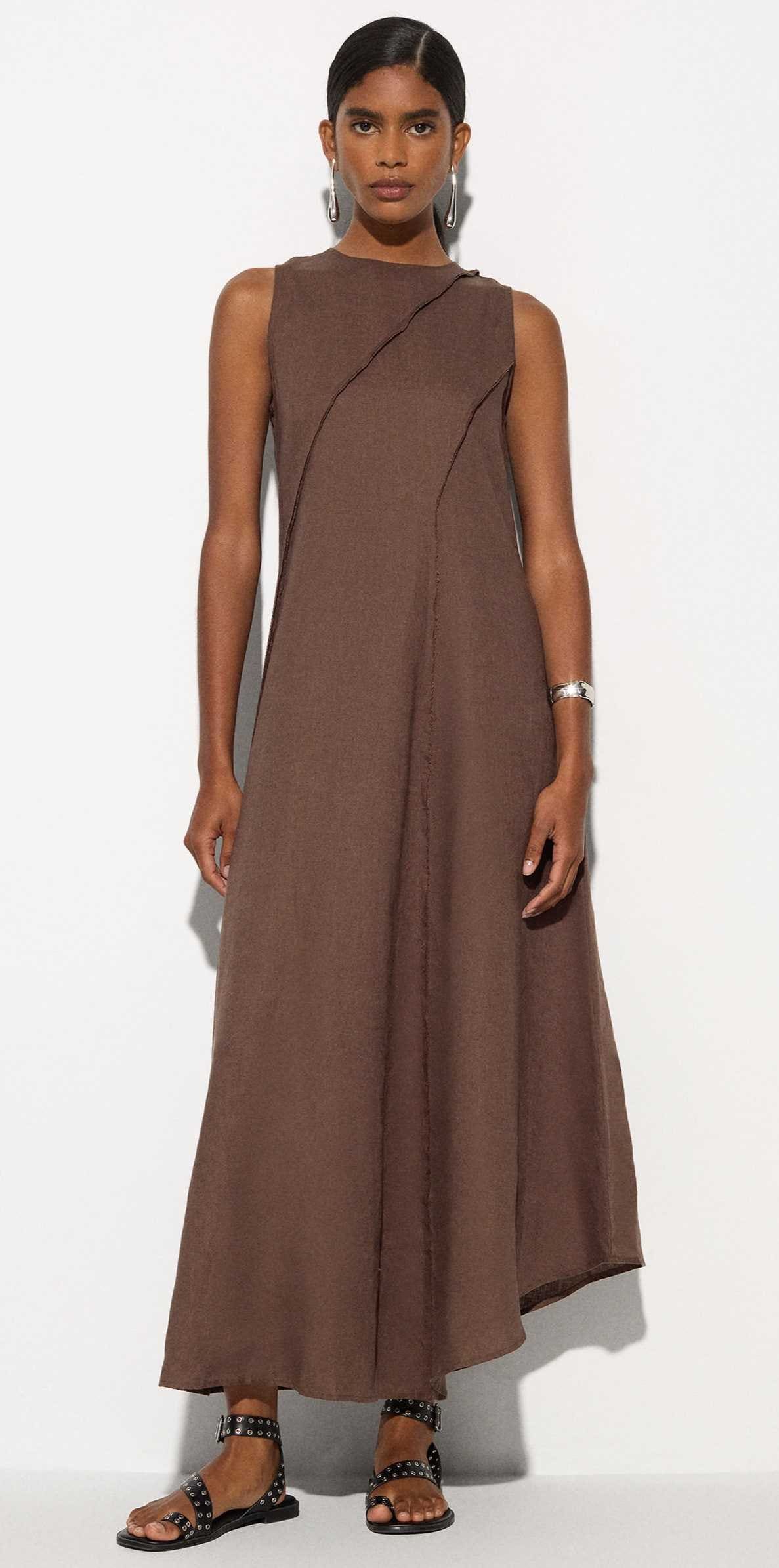 Vestido 100 lino de Parfois