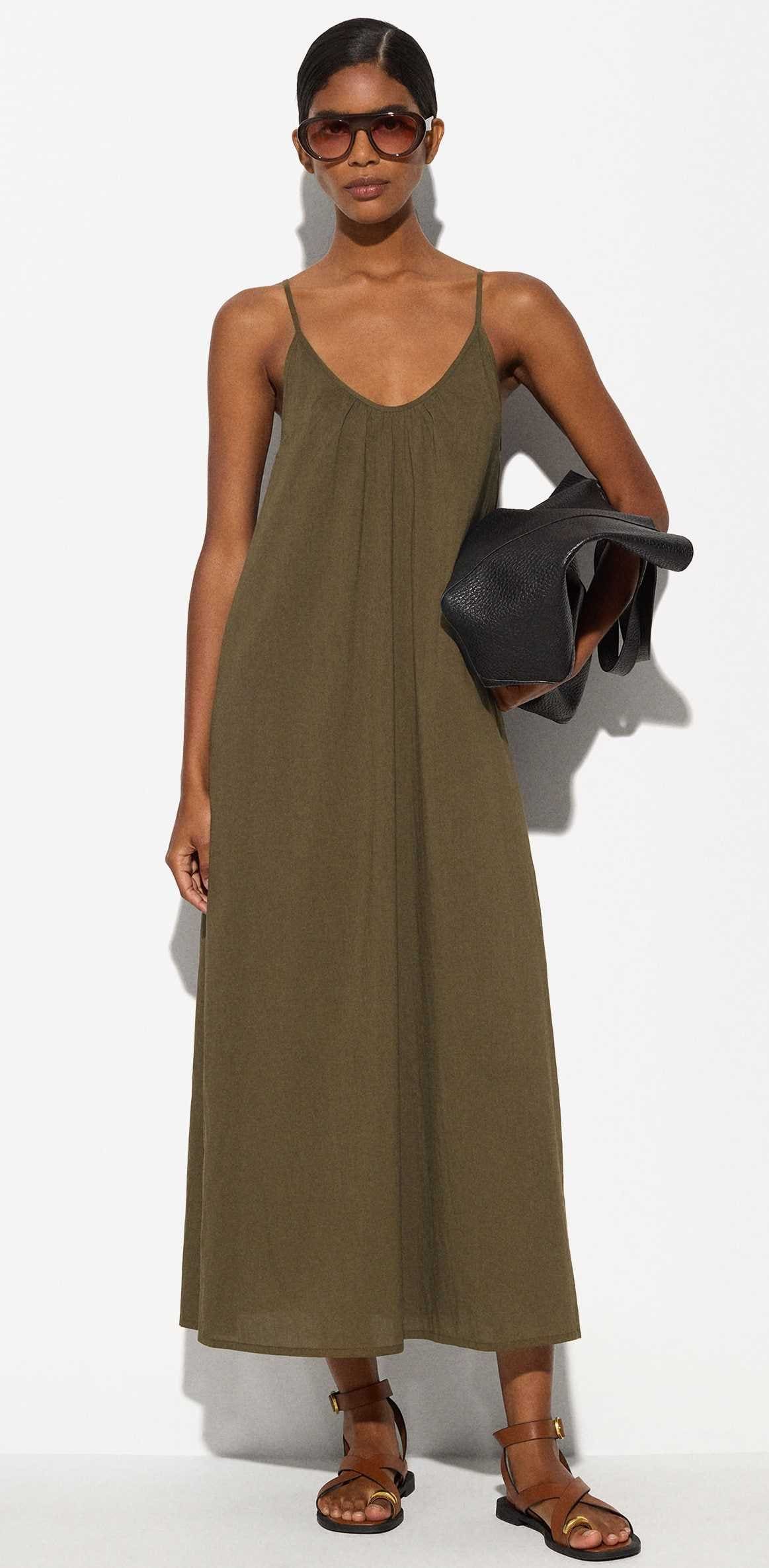 Vestido midi algodón de Parfois