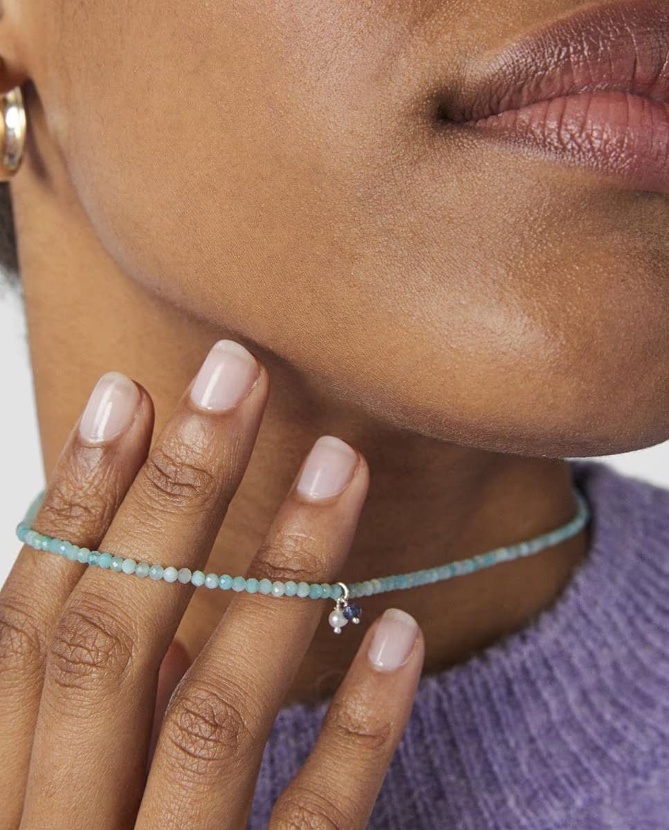 El collar tipo gargantilla con amazonita Tous Camille