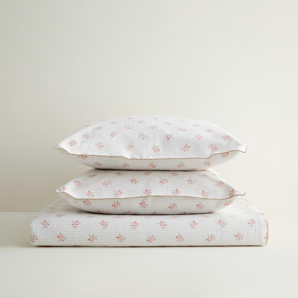 Juego de sábanas de algodón y lino Bella