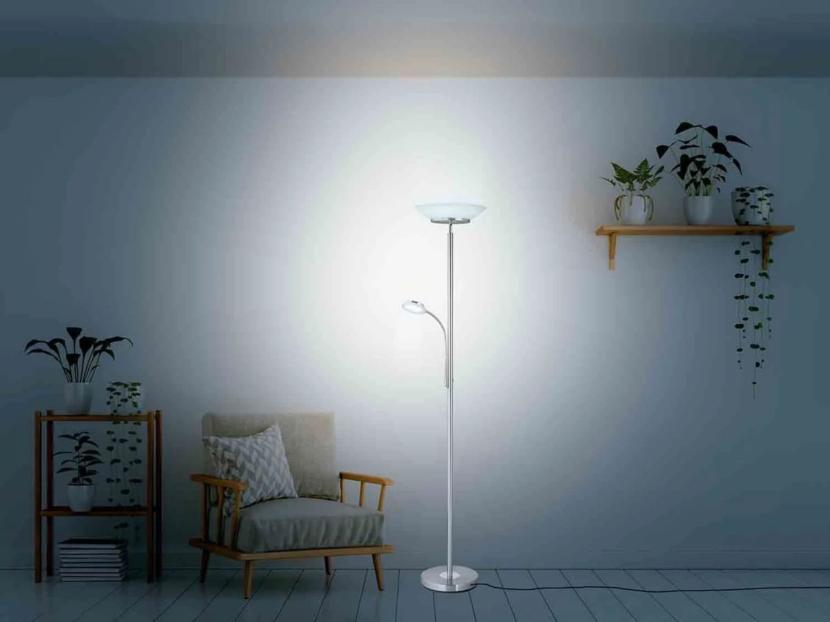 Lámpara LED de pedestal con proyector