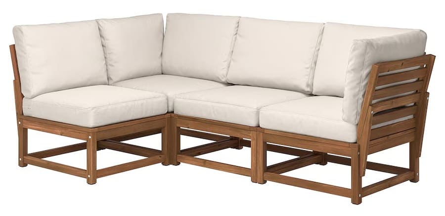 El sofá modular de esquina exterior con 3 plazas NÄMMARÖ de Ikea